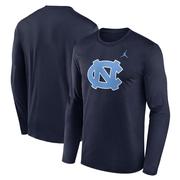 UNC Jordan Brand Legend Primary Logo Long Sleeve Tee